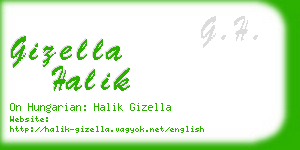 gizella halik business card